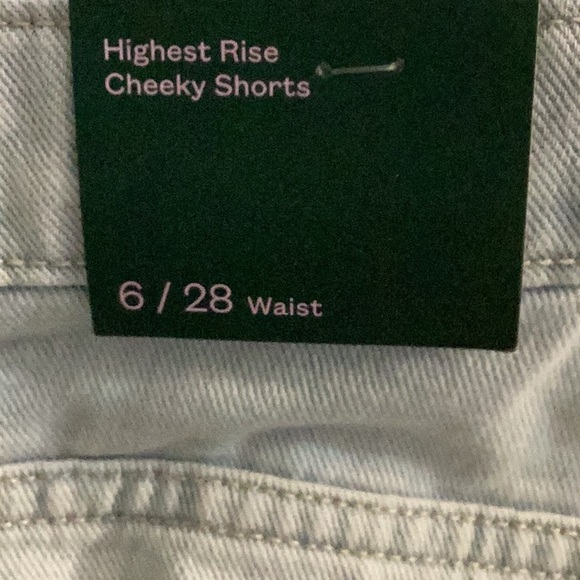 Wild Fable - Women's Super-High Rise Cheeky Jean Shorts - distressed blue - new - Picture 7 of 10